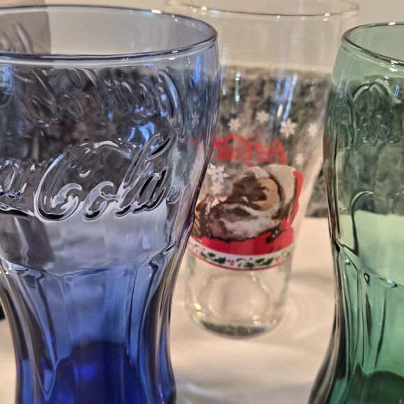 Set of 7 Genuine Coca-Cola Glass Tumblers by Libbey - Picture 10 of 12